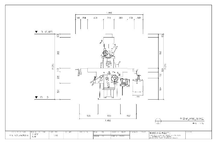 철공부 밀링 정면도 입니다.