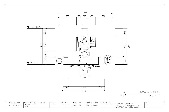 철공부 밀링 평면도 입니다.