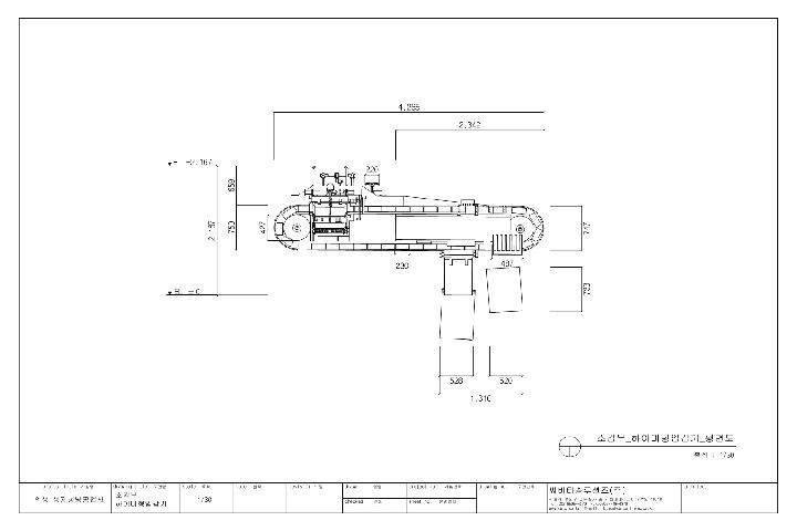 소갑부 하이미형입갑기 평면도 입니다.