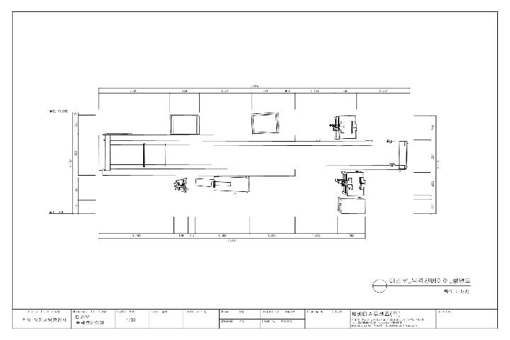 대갑부 목곽컨베이어 평면도 입니다.