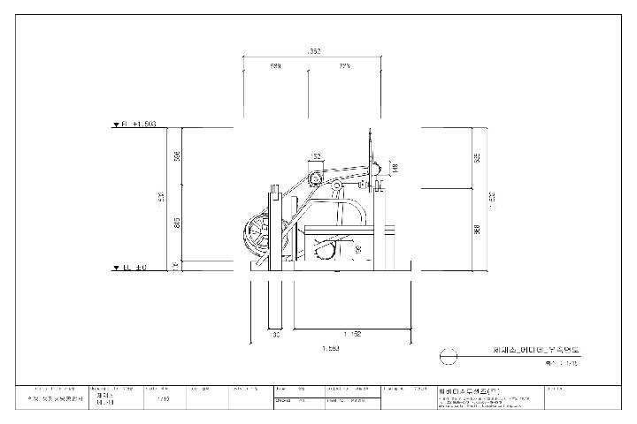 제재소 메다데 기계도면 입니다.