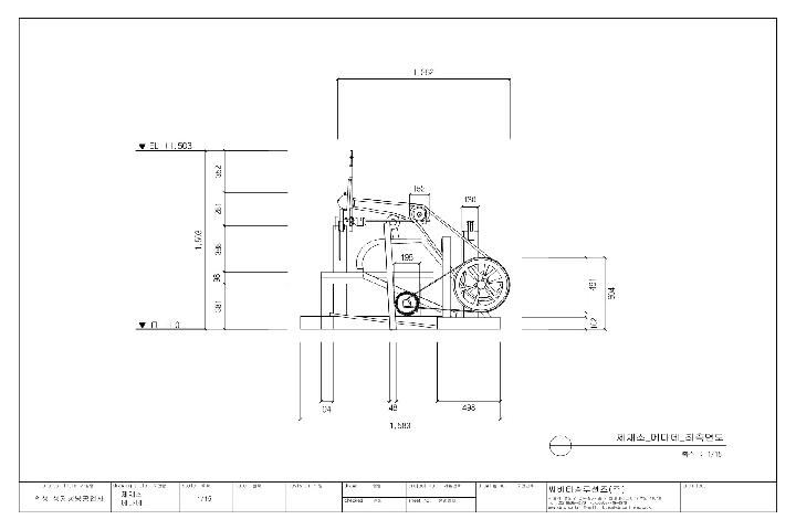 제재소 메다데 기계도면 입니다.