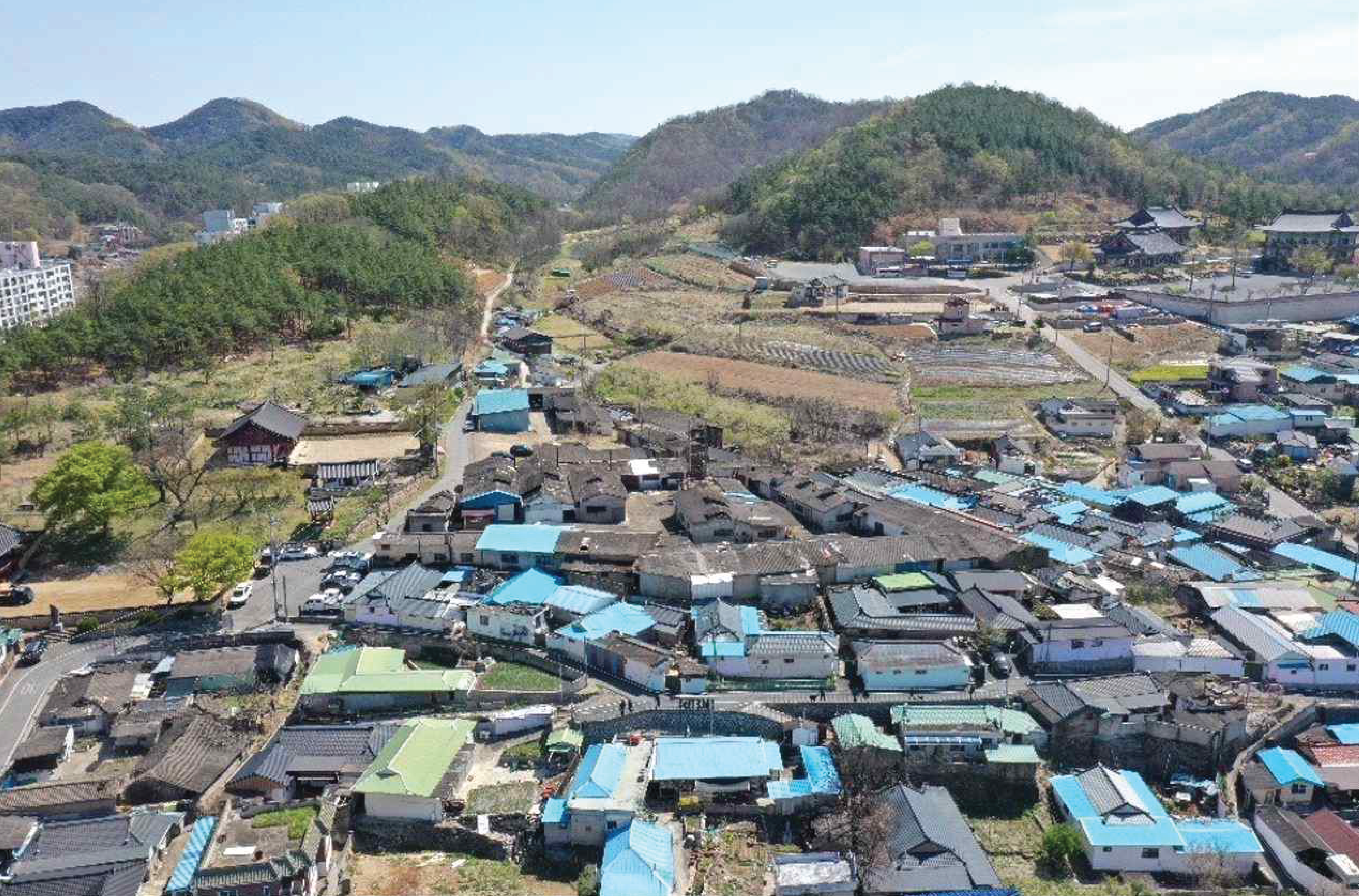 서→동 방향 항공사진