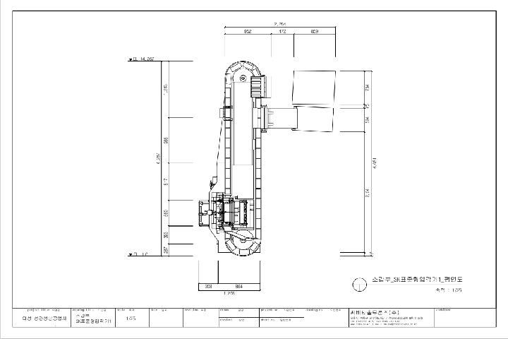 소갑부 SK표준형입갑기1 평면도 입니다.