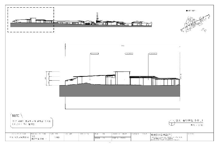 대지 종단면도 B1 입니다.