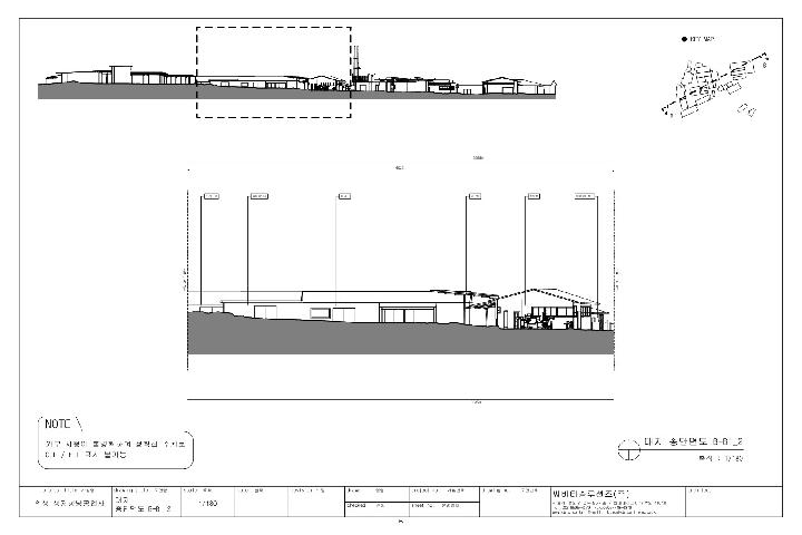 대지 종단면도 B2 입니다.